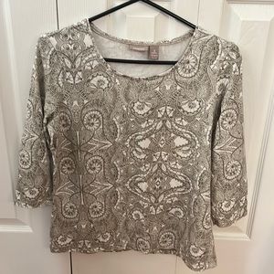 Chico’s,Size 1 olive green design too